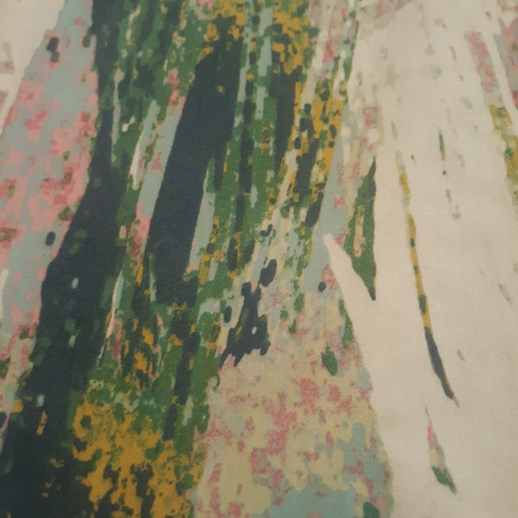 Celebrity Pink Green Splatter Mint Leaf Printed Cotton Skinny Jeans Size 11 - Picture 3 of 6